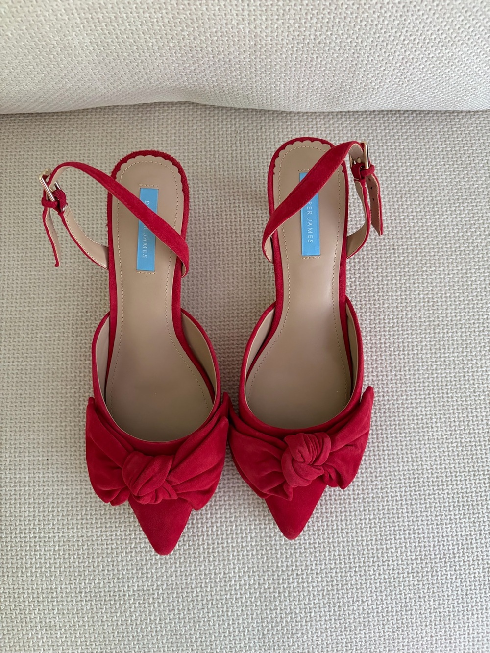 Draper James Red Pointed Knot Slingbacks